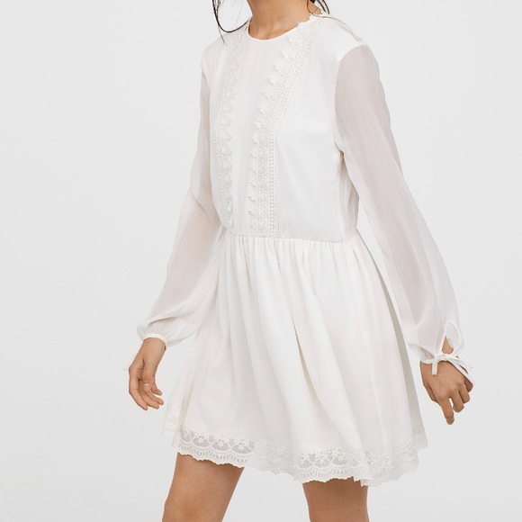 short chiffon dress h&m